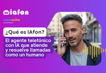 Agente telefónico con inteligencia artificial atendiendo llamadas para empresas con IAfon de Zoon Suite