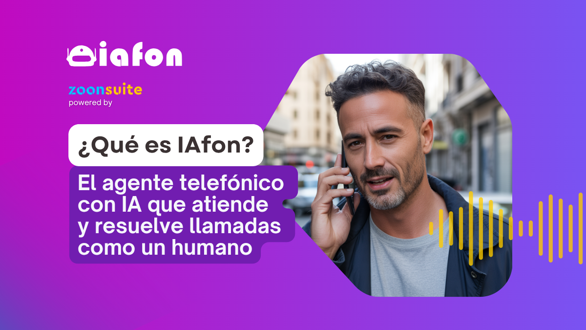 Agente telefónico con inteligencia artificial atendiendo llamadas para empresas con IAfon de Zoon Suite