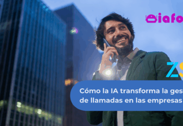 Imagen ilustrativa sobre cómo la inteligencia artificial mejora la gestión de llamadas y la atención telefónica en empresas con soluciones de Zoon Suite.