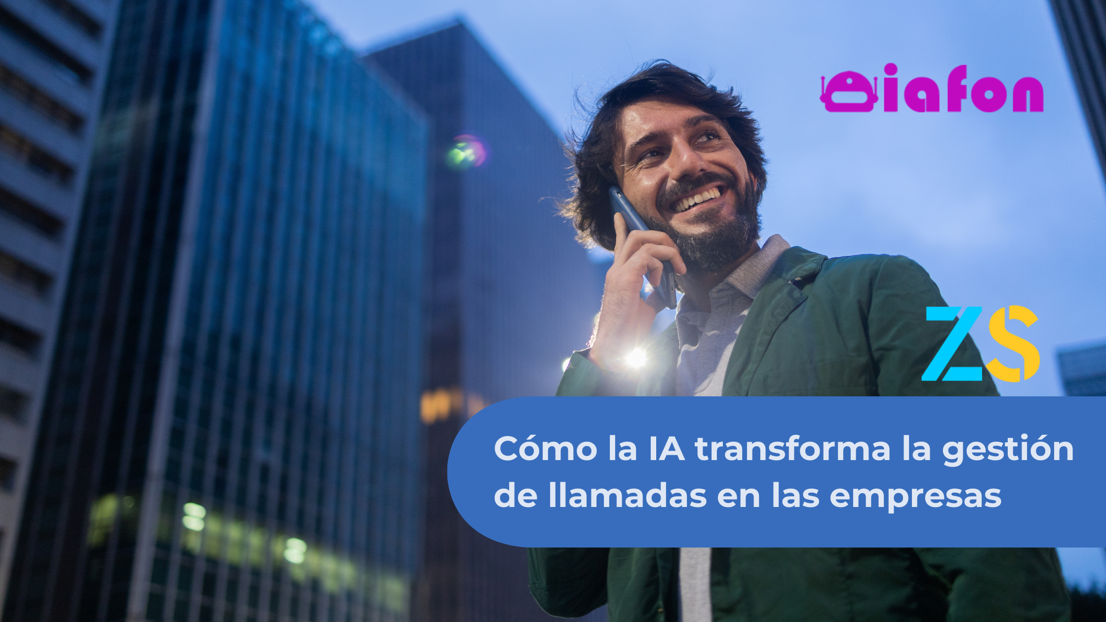 Imagen ilustrativa sobre cómo la inteligencia artificial mejora la gestión de llamadas y la atención telefónica en empresas con soluciones de Zoon Suite.