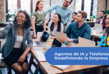 Agente de inteligencia artificial atendiendo llamadas a través de centralita virtual para empresas